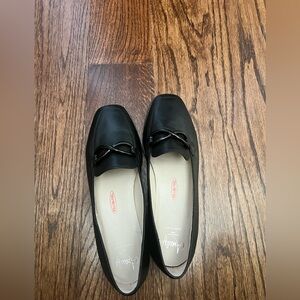 Real Italian loafers - size 11 women’s - worn 1x - real black leather
